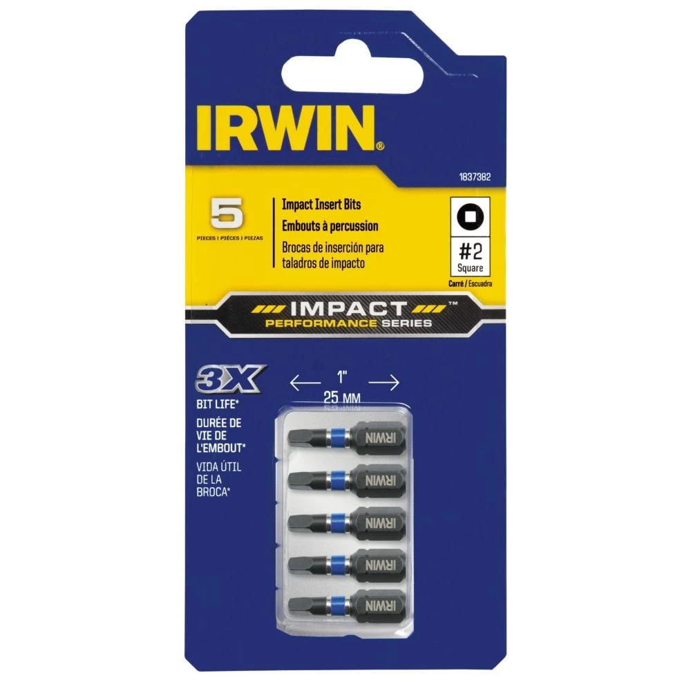 Buy 😀 IRWIN Impact Driver Bits 5-Piece 1/4-in x 1-in Square/Robertson Impact Driver Bit ⭐ 3 Buy 😀 IRWIN Impact Driver Bits 5-Piece 1/4-in x 1-in Square/Robertson Impact Driver Bit ⭐