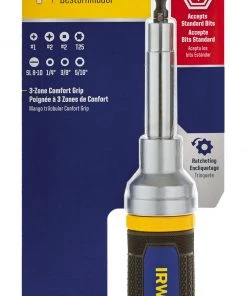 Deals ❤️ IRWIN Screwdrivers 8-Piece Plastic Handle Magnetic Ratcheting Set Multi-bit Screwdriver Set 🌟 -Cheap IRWIN Store 08170875 scaled