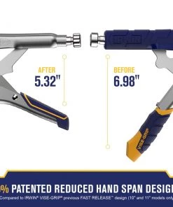 Best Pirce 🎉 IRWIN VISE-GRIP Reduced Hand Span Fast Release 11-in Welding C-clamp Locking Pliers Swivel Tips 👏 -Cheap IRWIN Store 09698432