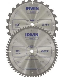 Best Sale 🌟 IRWIN Circular Saw Blades Classic 2-Pack 10-in Set Carbide Circular Saw Blade Set ✔️