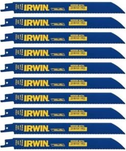 New 👍 IRWIN Reciprocating Saw Blades 10-Pack Bi-Metal 8-in 18-TPI Metal Cutting Reciprocating Saw Blade 🤩