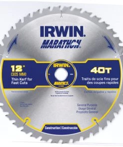 Best reviews of 🛒 IRWIN Circular Saw Blades Marathon 12-in 40-Tooth Carbide Miter/Table Saw Blade 😍