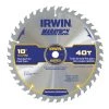 Best reviews of ❤️ IRWIN Circular Saw Blades Marathon 10-in 40-Tooth Carbide Miter/Table Saw Blade 🛒 -Cheap IRWIN Store 16301410