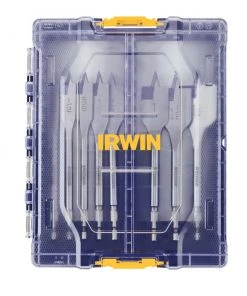New 👍 IRWIN Woodboring Drill Bits 8-Piece Assorted Woodboring Spade Drill Bit Set 😍