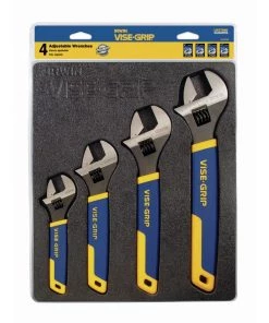 New 🛒 IRWIN Adjustable Wrenches VISE-GRIP 4-Piece 12-in Steel Adjustable Wrench Set 🌟 -Cheap IRWIN Store 18313054