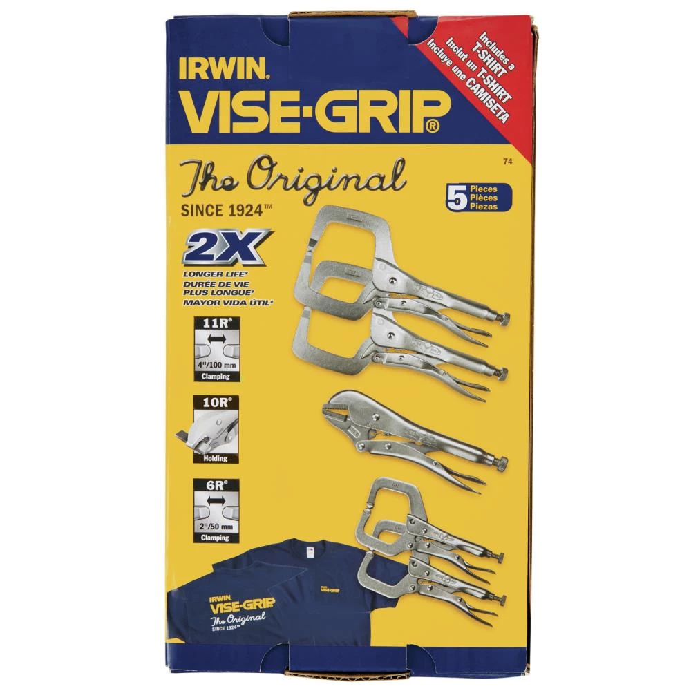 Flash Sale 🌟 IRWIN Plier Sets VISE-GRIP Original 5-Pack Locking Plier Set 🛒 4 Flash Sale 🌟 IRWIN Plier Sets VISE-GRIP Original 5-Pack Locking Plier Set 🛒 - Image 2