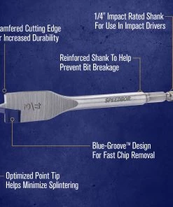 Hot Sale ✨ IRWIN Woodboring Drill Bits 1/2-in Woodboring Spade Drill Bit 🛒 -Cheap IRWIN Store 40346529