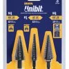 Hot Sale ⌛ IRWIN Step Drill Bits Unibit 3PC STP BT Set #1 #4 #4 🛒