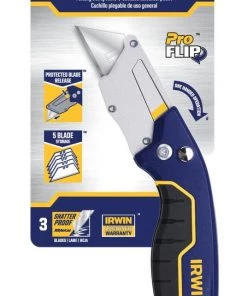 Wholesale 🎁 IRWIN Utility Knives Pro flip 3-Blade Folding Utility Knife with On Tool Blade Storage 🎁 -Cheap IRWIN Store 42467564