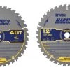 Best Sale ✨ IRWIN Circular Saw Blades Irwin Marathon Large Diameter Saw Blades Marathon 2-Pack 12-in 40-Tooth Tungsten Carbide-tipped Steel Miter Saw Blade Set 👍