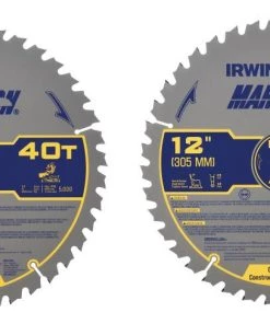 Best Sale ✨ IRWIN Circular Saw Blades Irwin Marathon Large Diameter Saw Blades Marathon 2-Pack 12-in 40-Tooth Tungsten Carbide-tipped Steel Miter Saw Blade Set 👍