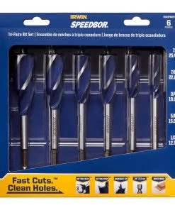 Coupon โ๏ธ IRWIN Woodboring Drill Bits Speedbor 6-Piece Assorted Woodboring Tri-flute Drill Bit Set โญ