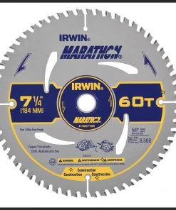 Best Pirce 🤩 IRWIN Circular Saw Blades Irwin Marathon Small Diameter Saw Blades Marathon 7-1/4-in 60-Tooth Tungsten Carbide-tipped Steel Circular Saw Blade 😀
