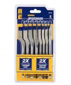 Deals ๐คฉ IRWIN Woodboring Drill Bits 8-Piece Assorted Woodboring Spade Drill Bit Set ๐